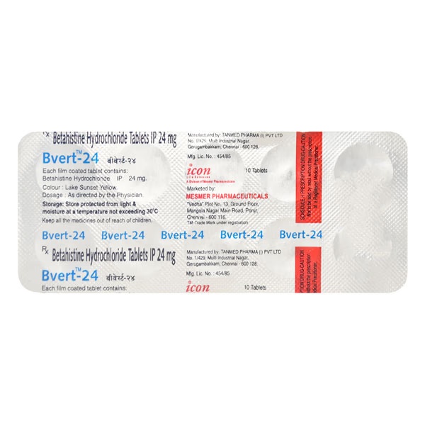 Bvert 24mg Tablet 10'S