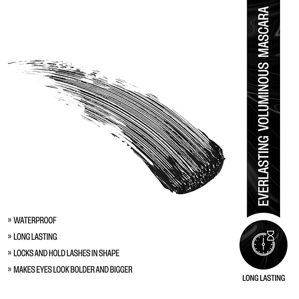Insight Cosmetics Everlasting Voluminous Mascara Black 13 gm