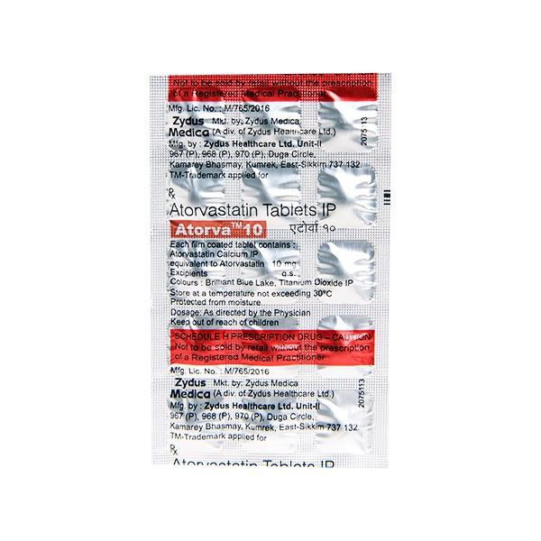 Atorva 10Mg Tablet 15's