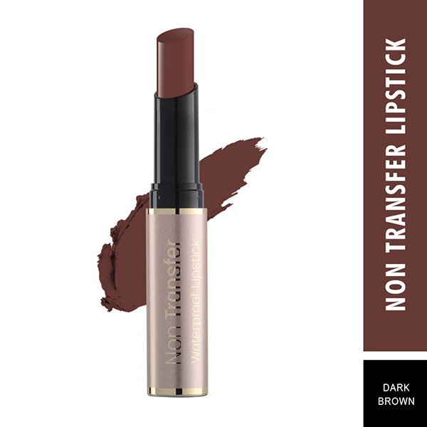 Swiss Beauty Non Trasfer Water Proof Lipstick - (Dark Brown) 3 gm