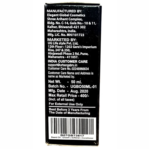 Urbangabru Beard Oil -Growth Softener Conditioner 100 % Natural 50 gm
