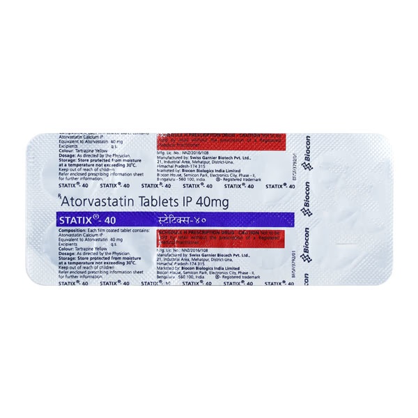 Statix 40mg Tablet 10'S