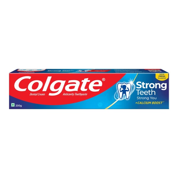 Colgate Strong Teeth with Calcium Boost Toothpaste - Fresh 200 gm