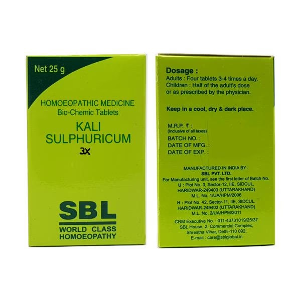 SBL Kali Sulphuricum 3X Tablet 25 gm