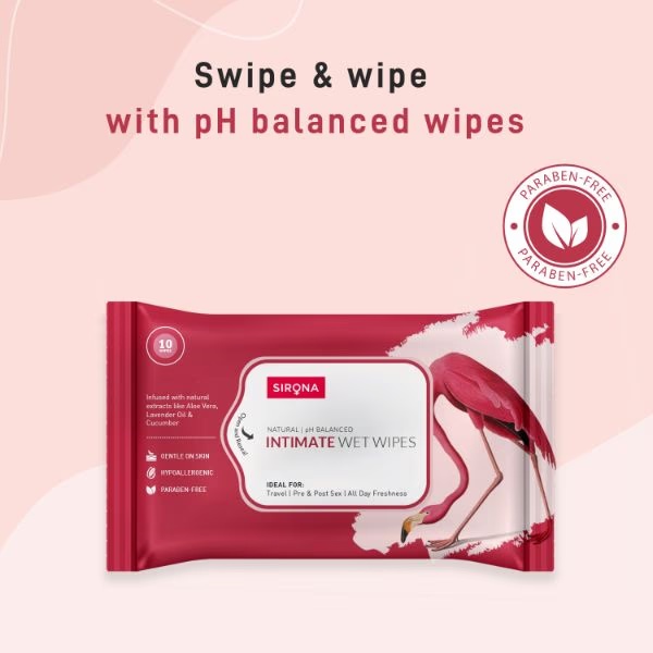 Sirona Intimate Wet 10 Wipes 1's
