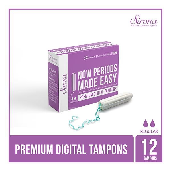 Sirona New Impreved FDA Approved 20 Percent Higher Non-Applicator Tampon - Regular Flow 1's