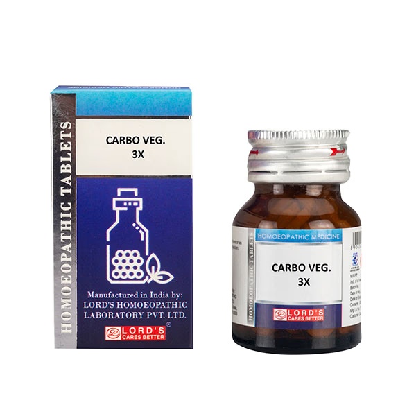 Lord's Trituration Carbo Veg 3X Tablet 25 gm
