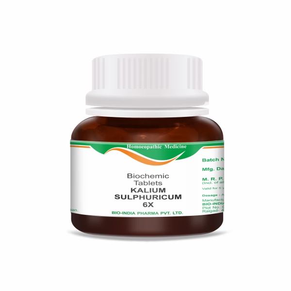 Bio-India's Biochemic Tablet - Kalium Sulphuricum 6X 25 gm