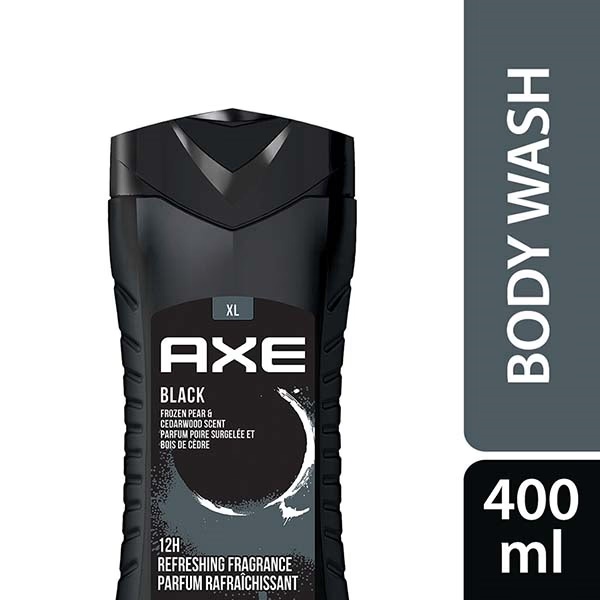 Axe Black 3 In 1 Body Face & Hair Wash for Men Long-Lasting Fragrance 400 ml