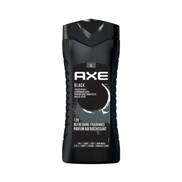 Axe Black 3 In 1 Body Face & Hair Wash for Men Long-Lasting Fragrance 400 ml