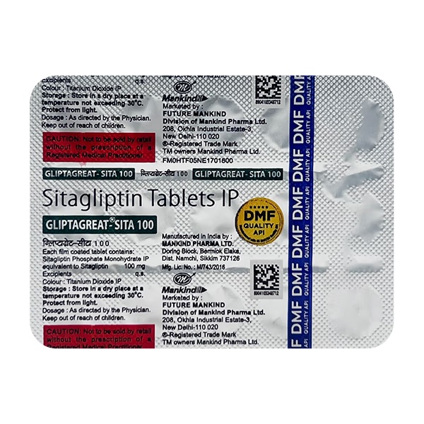 GLIPTAGREAT SITA 100 Tablet 15's