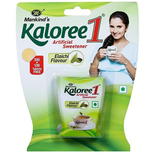 Mankind Kaloree 1 Sweetner Tablet - Elaichi (300's + 100's Free)