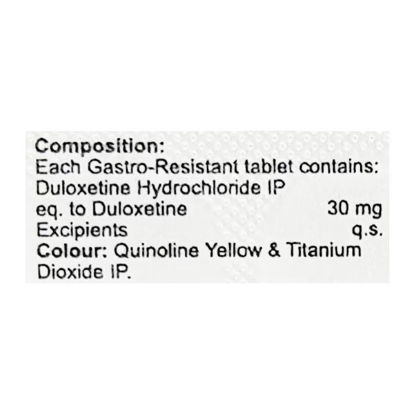 Duloren 30mg Tablet 10'S