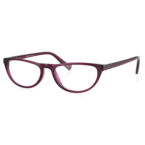 Klar Eye Cat Eye K-3022 Reading Glass for Women - Purple, 2 Power