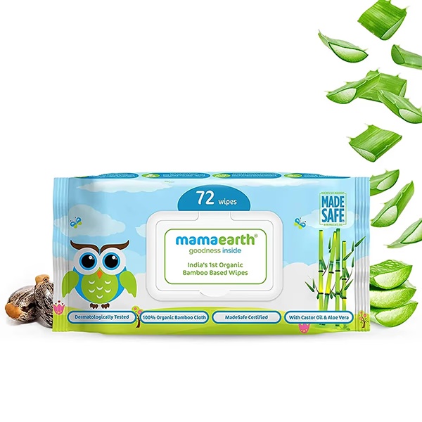 Mamaearth Organic Bamboo Based Baby Wipes 1's