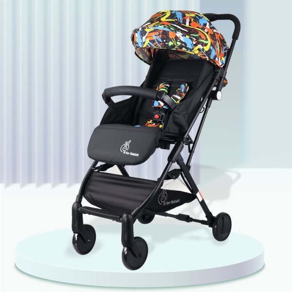 R for Rabbit Pocket Stroller Lite Stroller - Black & Muliti colour 1's