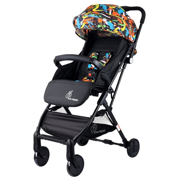 R for Rabbit Pocket Stroller Lite Stroller - Black & Muliti colour 1's