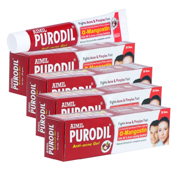 Aimil Purodil Anti-Acne Gel (Pack of 4 x 20 gm)
