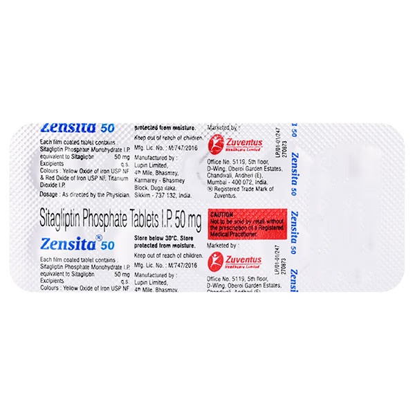ZENSITA 50 Tablet 10's