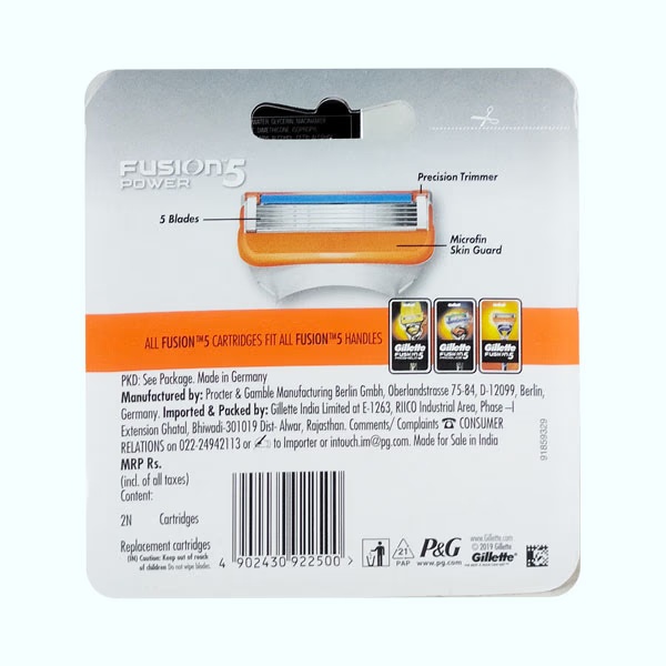 Gillette Fusion 5 Power Cartridges 2's