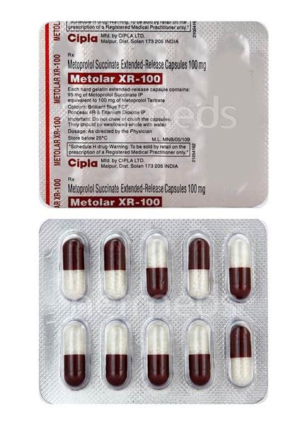 Metolar XR 100mg Capsule 10'S