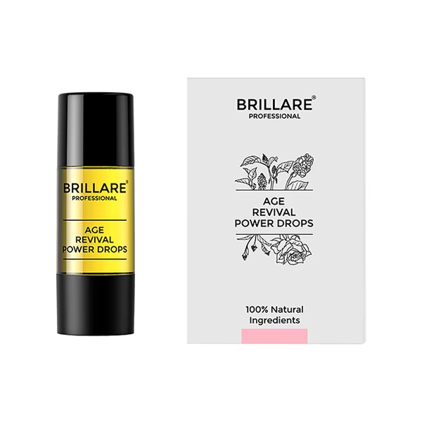 Brillare Professional Age Revival Power Drops Natural Face Serum Aragn Oil, Rose and Bakuchioil 15 ml