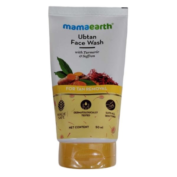 Mamaearth Ubtan Face Wash With Turmeric & Saffron For Tan Removal 50 ml