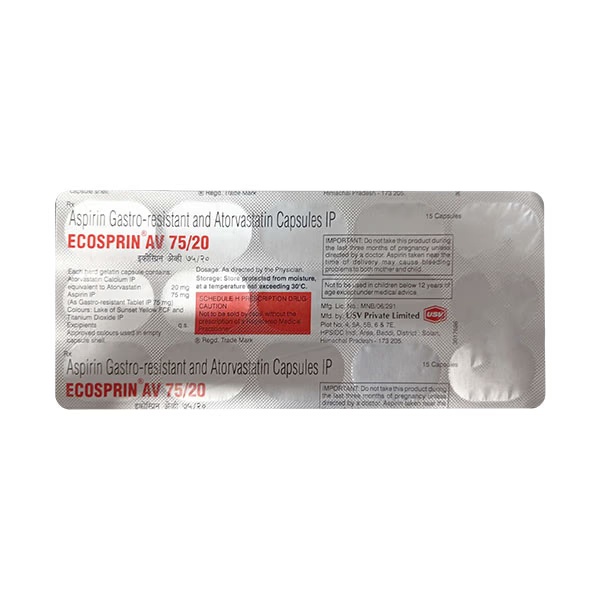 Ecosprin AV 75/20mg Capsule 15'S