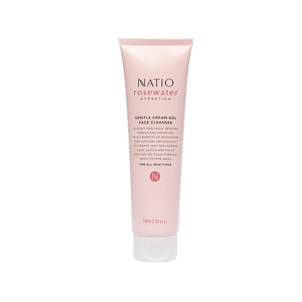 Natio Rosewater Gentle Cream-Gel Face Cleanser 100 ml
