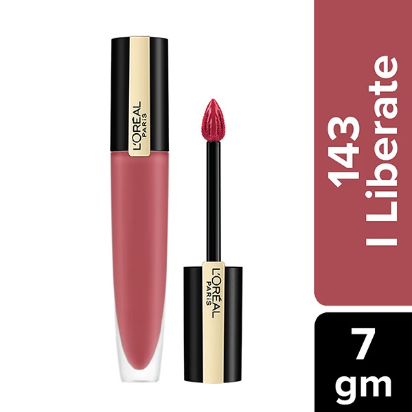 L'Oreal Paris Rouge Signature Matte Liquid Lipstick, 143 I Liberate 7 ml 1 13722-l-oreal-paris-rouge-signature-matte-liquid-lipstick-143-i-liberate-7-ml-1.jpg