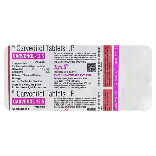 CARVENOL 12.5 Tablet 10's