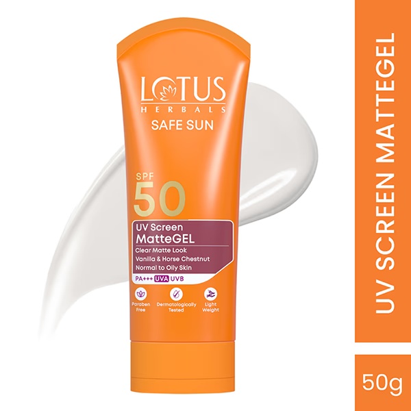 Lotus Herbals Safe Sun Uv Screen Mattegel Pa+++ Spf-50 50 Gm
