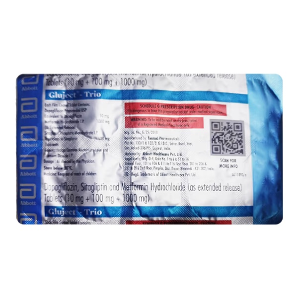 GLUJECT TRIO 10+100+1000mg Tablet 10's