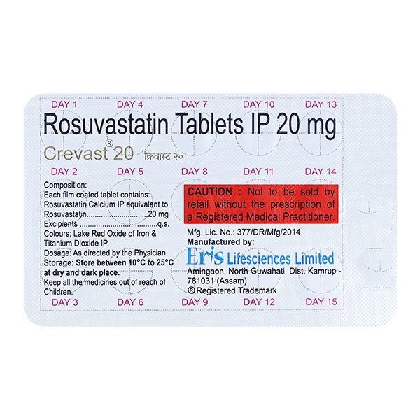 CREVAST 20 Tablet 15's