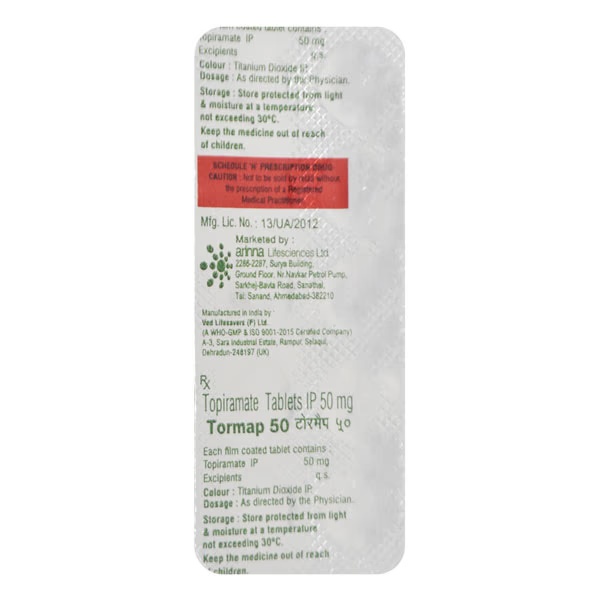 Tormap 50mg Tablet 10'S