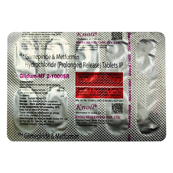 GLIDUM MF 2 1000 SR Tablet 10's