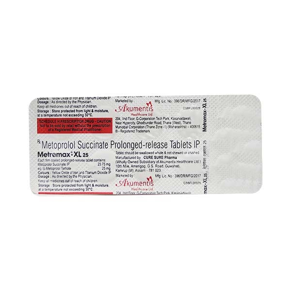 Metromax XL 25mg Tablet 10'S