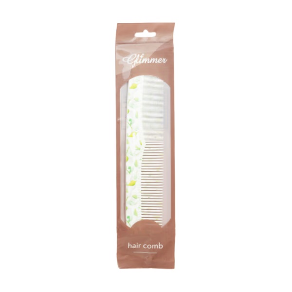 Glimmer Comb Printed 8 Inch Green Leaves 1's
