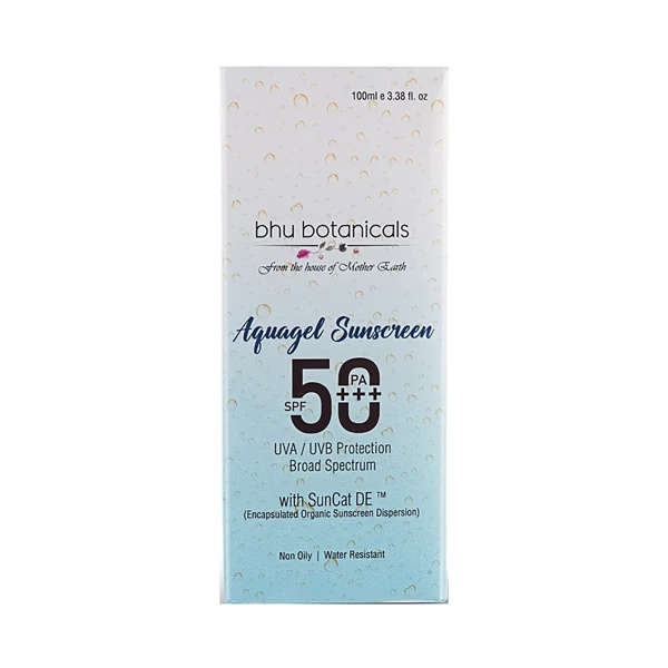 bhu botanicals Aquagel Sunscreen SPF50 PAPlus Broad Spectrum Protection UVAUVB 100 gm
