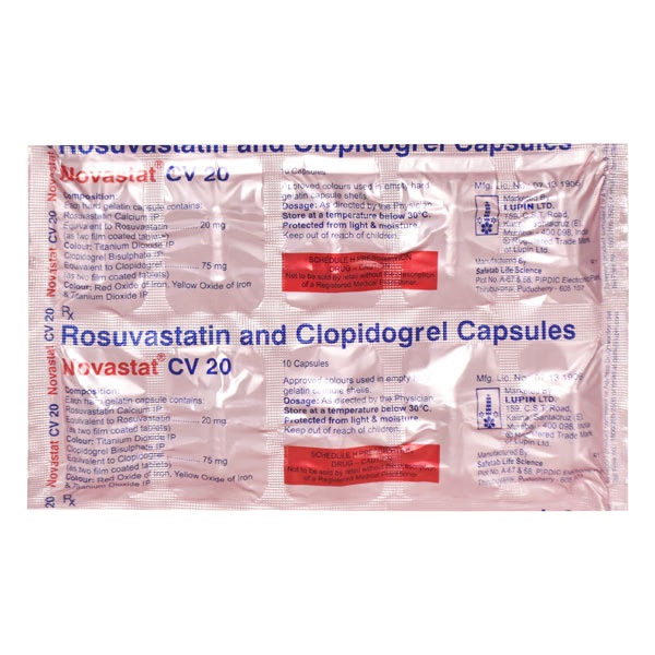Novastat CV 20mg Capsule 10'S