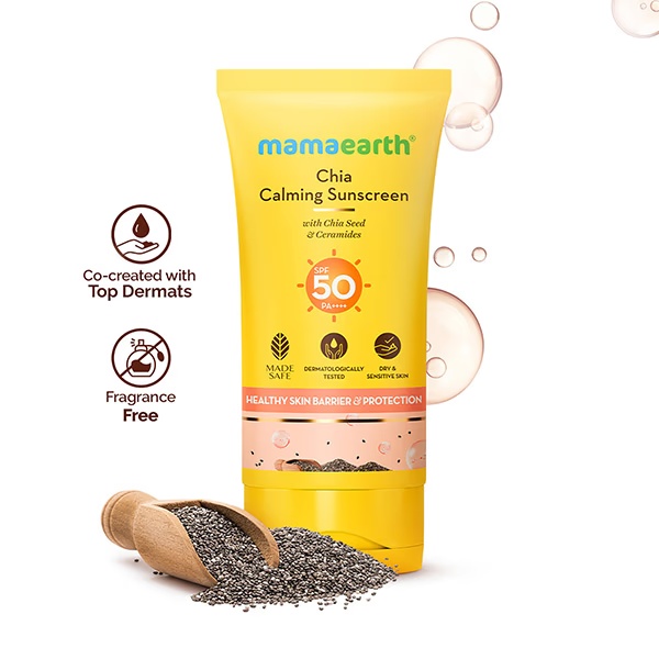 Mamaearth Chia Calming Sunscreen with Chia Seed & Ceramides 50 g