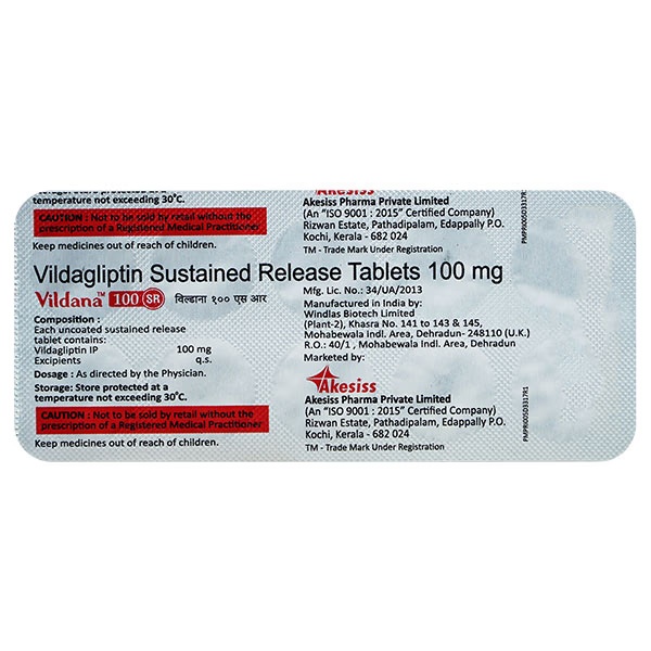 VILDANA SR 100 Tablet 10's