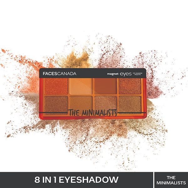 Faces Canada Magneteyes 8 Highly Pigmented Shades Eyeshadow Palette - The Minimalists Smooth 6.4gm