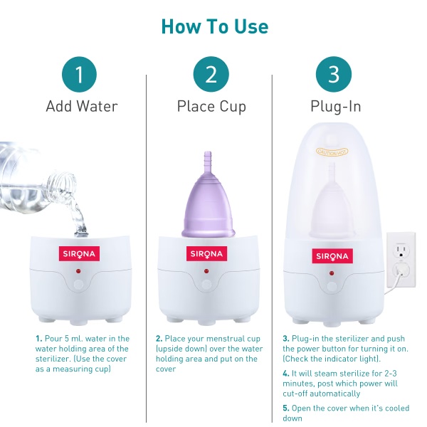 Sirona Menstrual Cup Sterilizer 1's