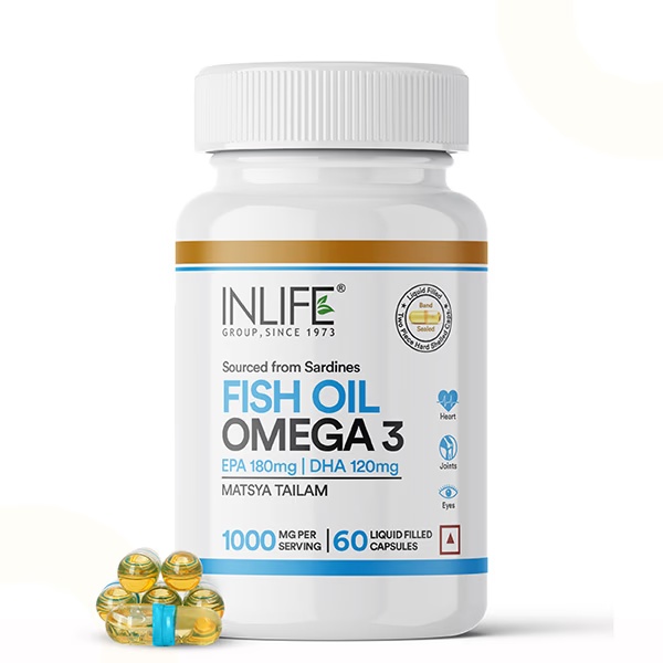 INLIFE Omega 3 Fish Oil 1000 mg Capsules 60's