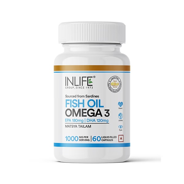 INLIFE Omega 3 Fish Oil 1000 mg Capsules 60's