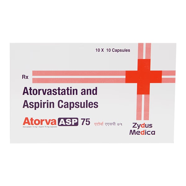 Atorva Asp 75mg Capsule 10'S