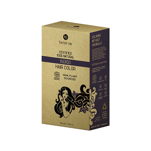 Herbal Me Certified 100% Natural Indigo Hair Color 200 gm