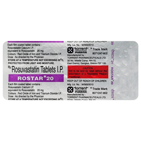 Rostar 20mg Tablet 10'S
