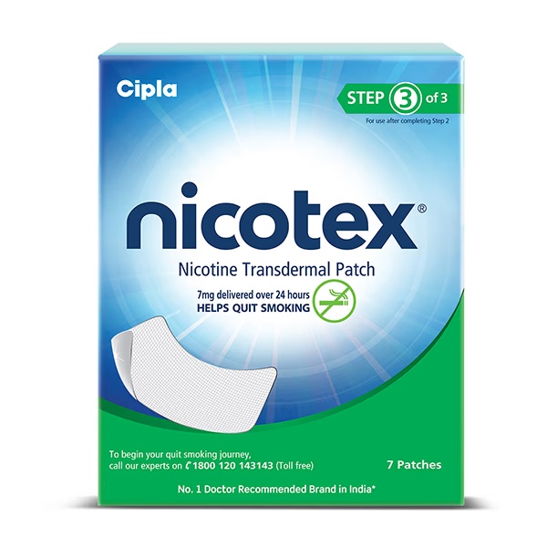 Nicotex Nicotine Transdermal 7 mg Patch 7's 1 14342-nicotex-nicotine-transdermal-7-mg-patch-7-s-1.jpg
